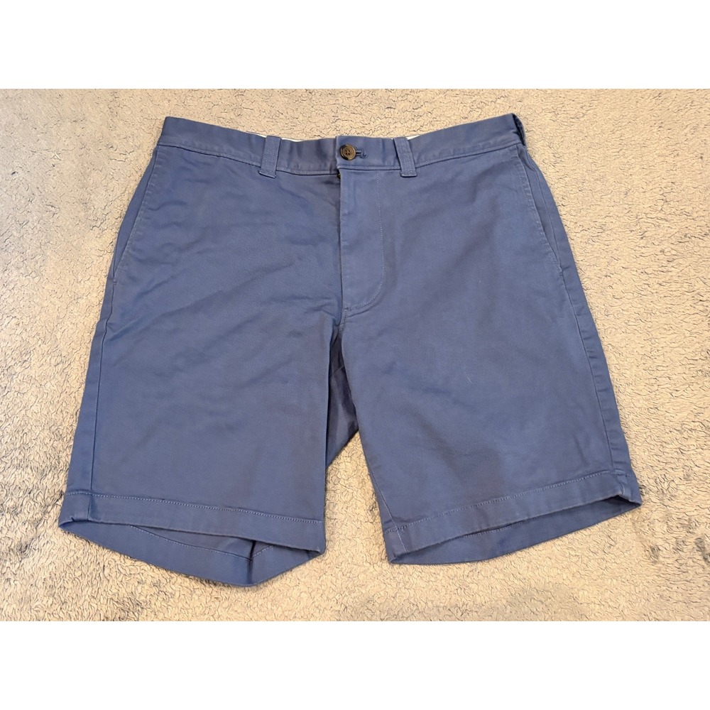 J.Crew Mercantile Flex Chino Shorts Mens 31 Blue Stretch Cotton Casual 9 Inseam
